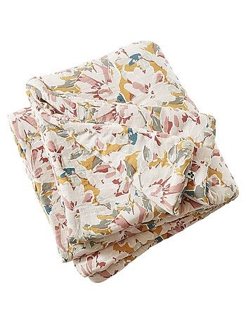 Bout de lit en gaze de coton imprimée CLARENCE – Confort et style
