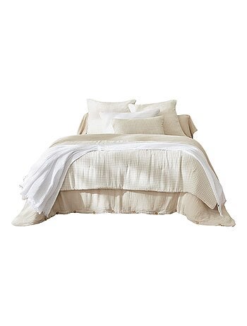 Bout de lit gaze de coton Vickie vichy