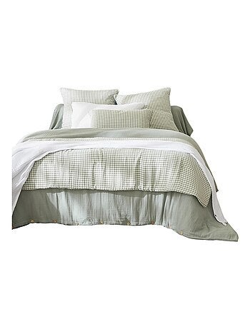 Bout de lit gaze de coton Vickie vichy