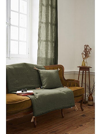 Bout de Lit – Lin Lavé Français Luxe Soline – Paprika