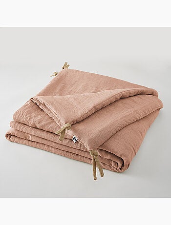 Bout de Lit – Lin Lavé Français Luxe Soline – Paprika