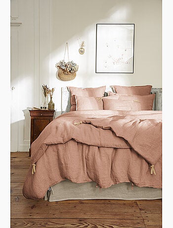 Bout de Lit – Lin Lavé Français Luxe Soline – Paprika