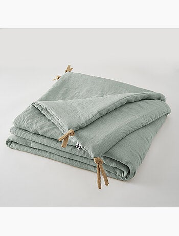 Bout de Lit – Lin Lavé Français Luxe Soline – Paprika