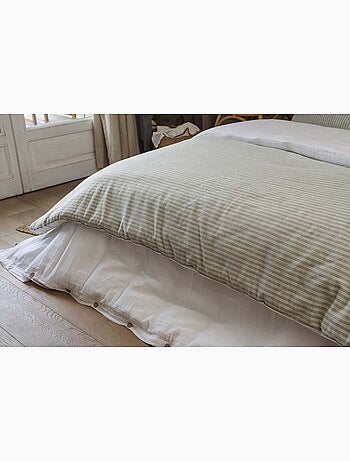 Bout de lit texturé coton et percale teo