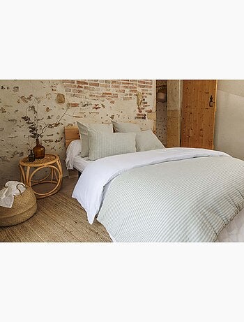 Bout de lit texturé coton et percale teo