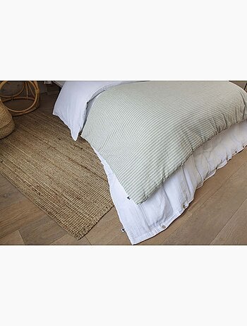 Bout de lit texturé coton et percale teo