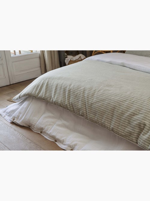 Bout de lit texturé coton et percale teo - Kiabi