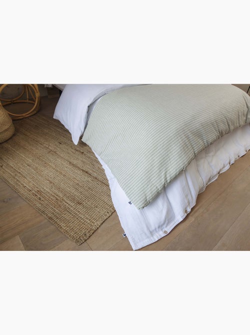 Bout de lit texturé coton et percale teo - Kiabi