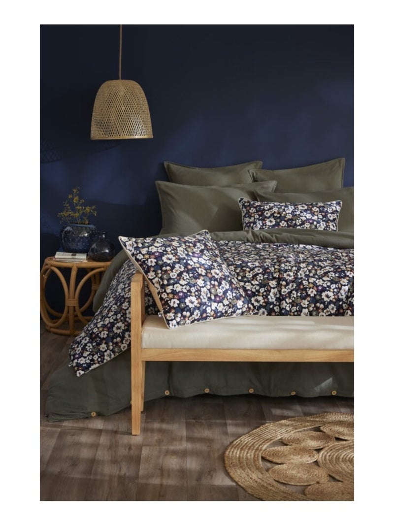 Bout de lit toucher velours Colline Bleu - Kiabi