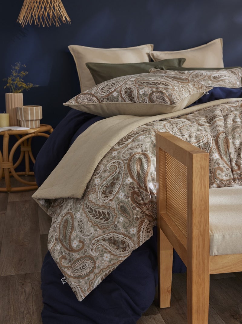 Bout de lit toucher velours Valentina Beige - Kiabi
