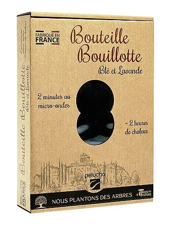 Bouteille Bouillotte micro-ondes Noire - Made in France