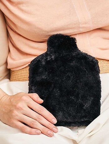 Bouteille Bouillotte micro-ondes Noire - Made in France