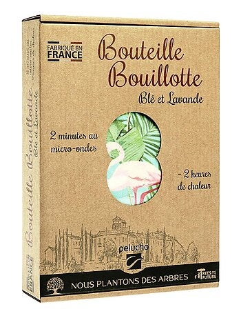 Bouteille Bouillotte micro-ondes Tropical vert - Made in France