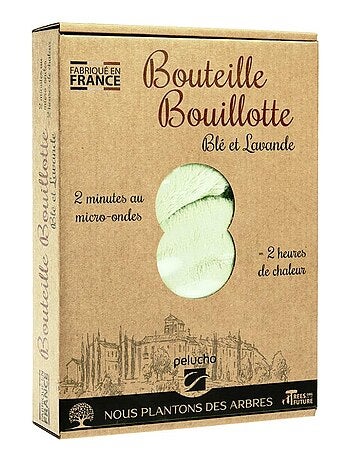 Bouteille Bouillotte micro-ondes Vert Pastel - Made in France
