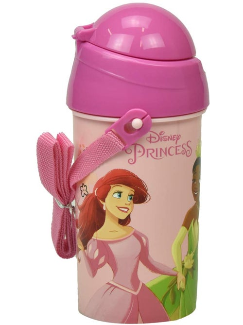Bouteille d eau 500 ml 'Disney Princesses' en PVC avec paille et dragonne Disney Princess - Kiabi