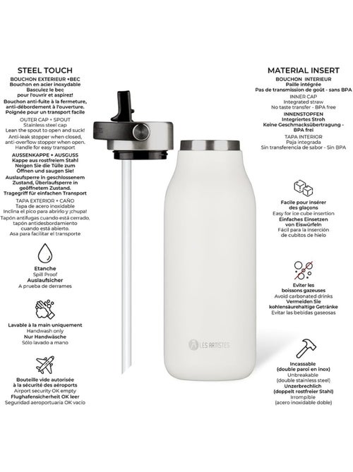 Bouteille isotherme 2.0 inox 1l - Kiabi Bouteille isotherme 2.0 inox 1l - Kiabi