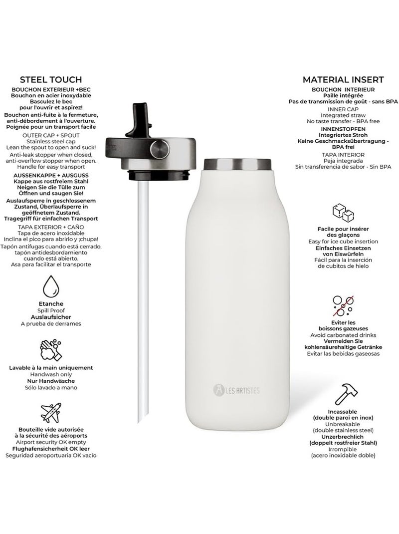 Bouteille isotherme 2.0 inox 1l Blanc - Kiabi