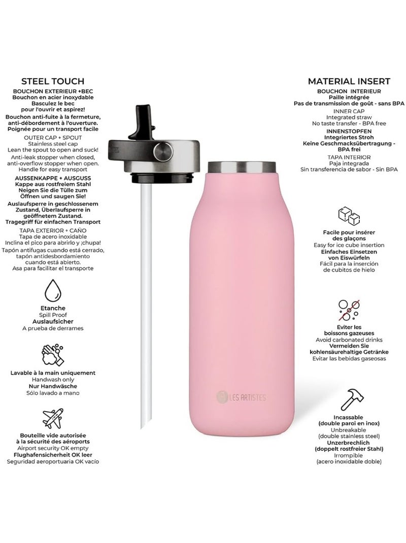 Bouteille isotherme 2.0 inox 1l Rose - Kiabi