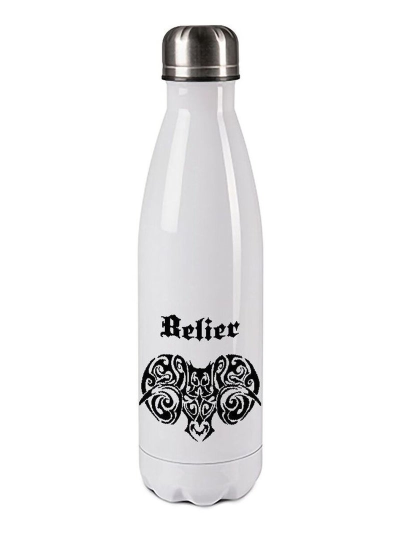 Bouteille isotherme en inox - Bélier by Cbkreation Blanc - Kiabi