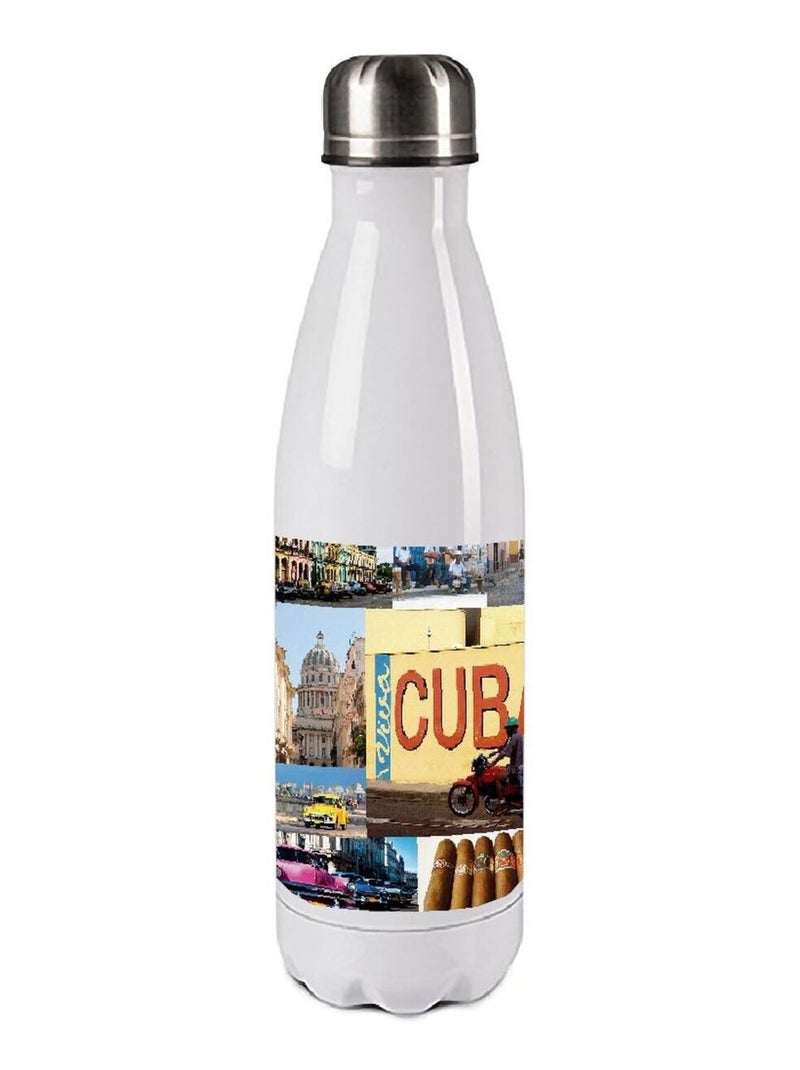 Bouteille isotherme en inox - Cuba Libre by Cbkreation Blanc - Kiabi