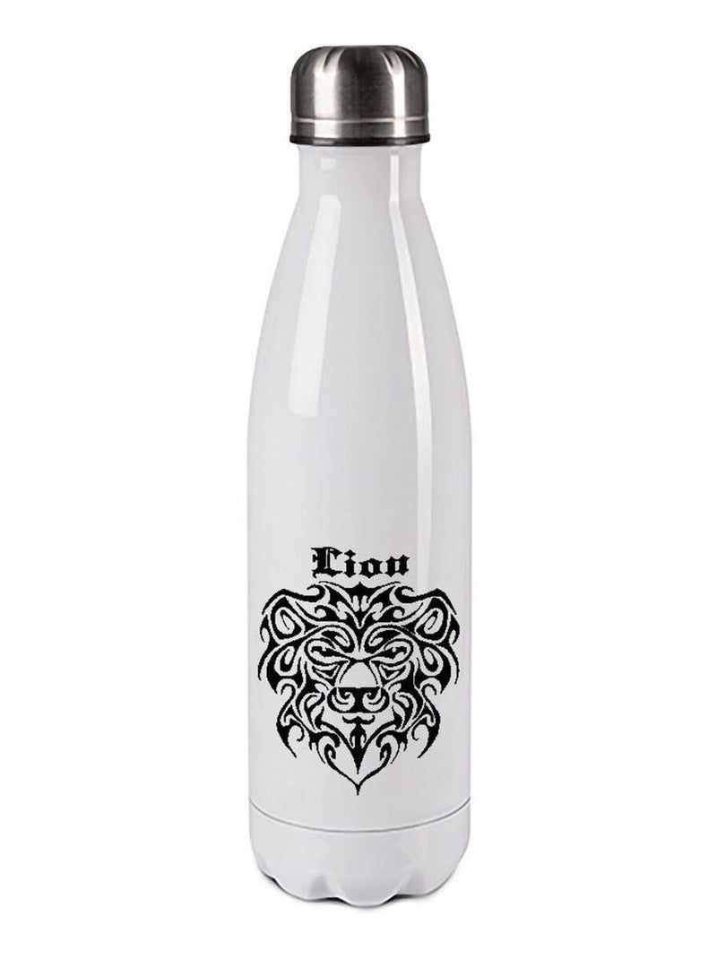 Bouteille isotherme en inox - Lion by Cbkreation Blanc - Kiabi