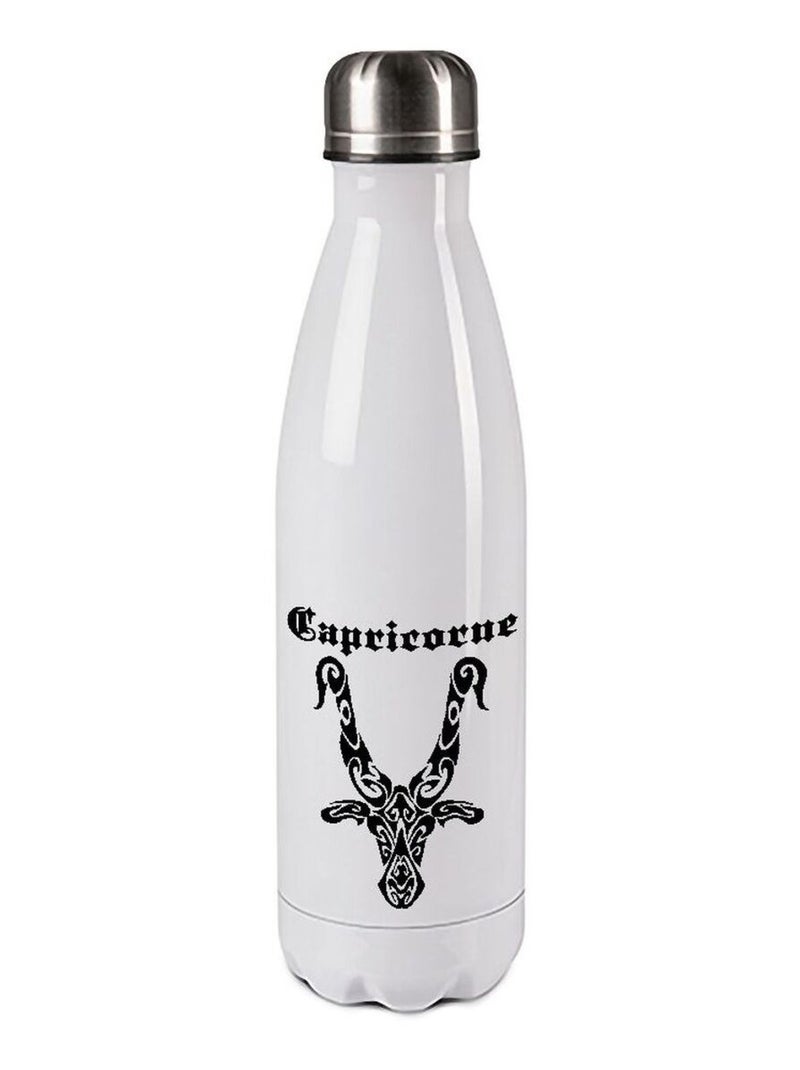 Bouteille isotherme en inox 750 ml signe astrologique capricorne Blanc - Kiabi