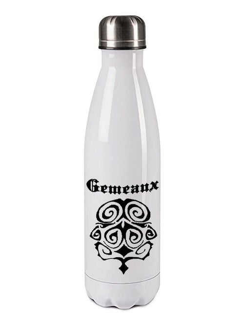 Bouteille isotherme en inox 750 ml signe astrologique gémeaux - Kiabi