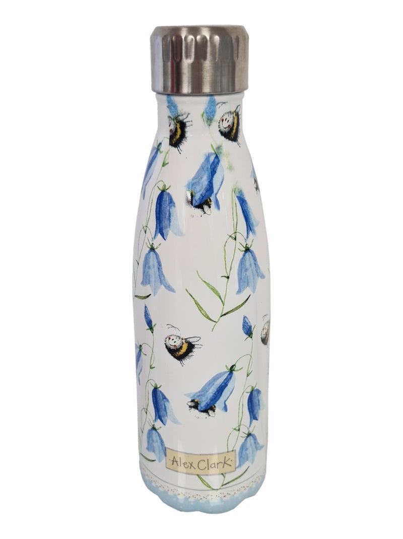 Bouteille isotherme en inox Abeille et campanule par Alex Clark Blanc Argenté - Kiabi