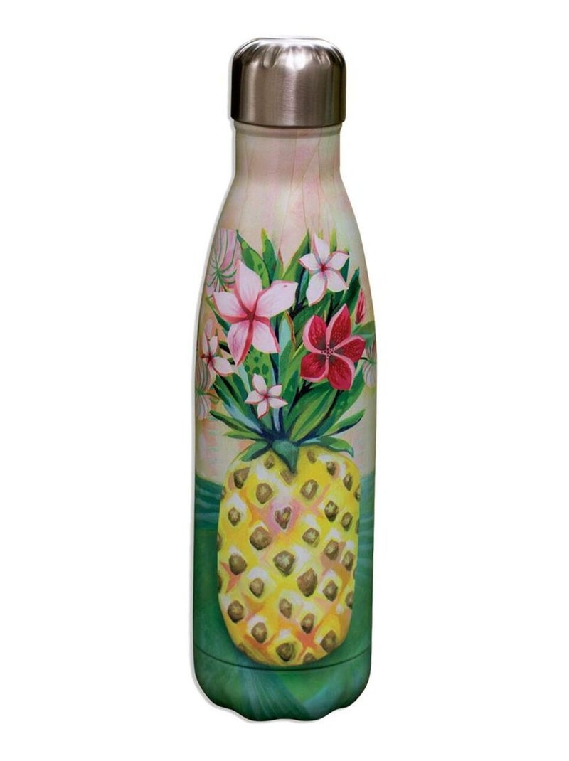 Bouteille isotherme en inox Ananas By Allen Multicolore - Kiabi