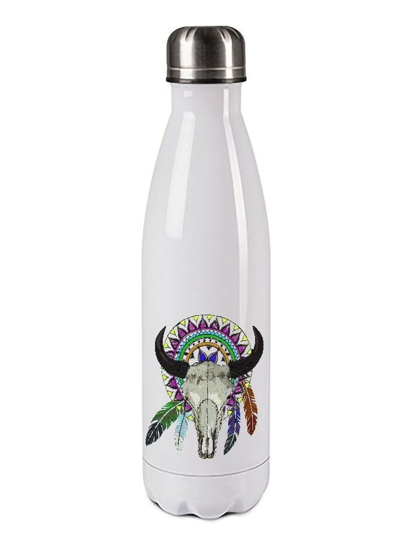 Bouteille isotherme en inox Buffle boho par Cbkreation Blanc - Kiabi
