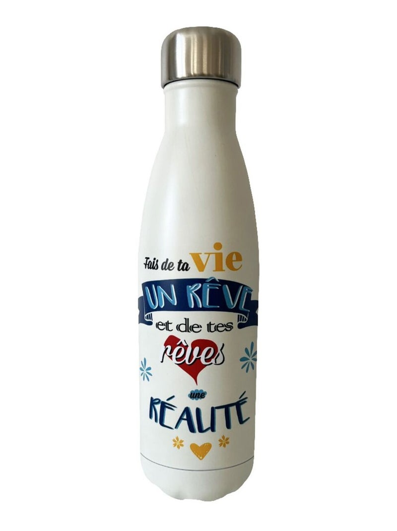 Bouteille isotherme en inox Citation - 500 ml Blanc - Kiabi