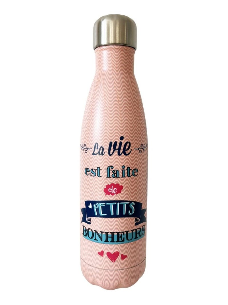 Bouteille isotherme en inox Citation - 500 ml Rose - Kiabi