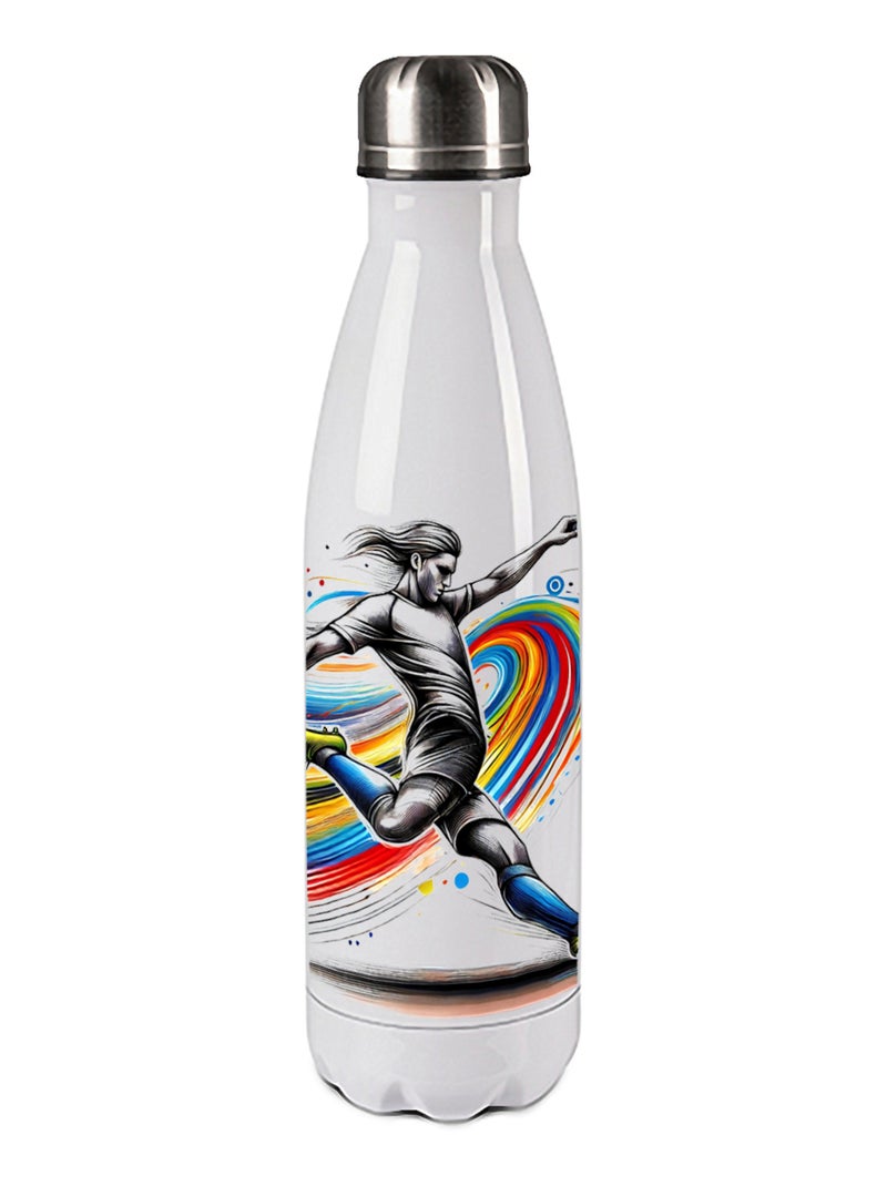 Bouteille isotherme en inox Footballeur Blanc - Kiabi