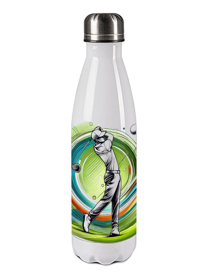 Bouteille isotherme en inox Golf Blanc - Kiabi