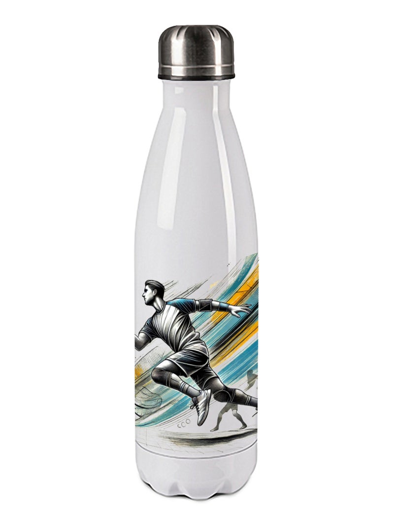 Bouteille isotherme en inox handball Blanc - Kiabi