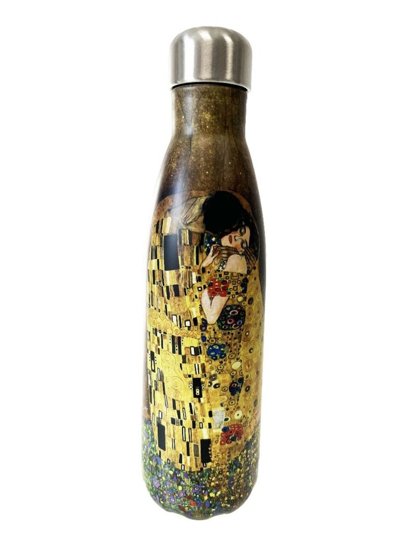 Bouteille isotherme en inox le baiser de klimt Jaune - Kiabi