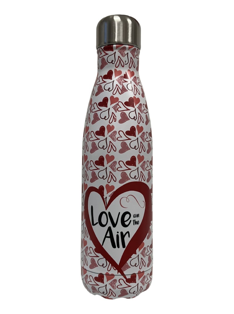 Bouteille isotherme en inox Love Blanc - Kiabi