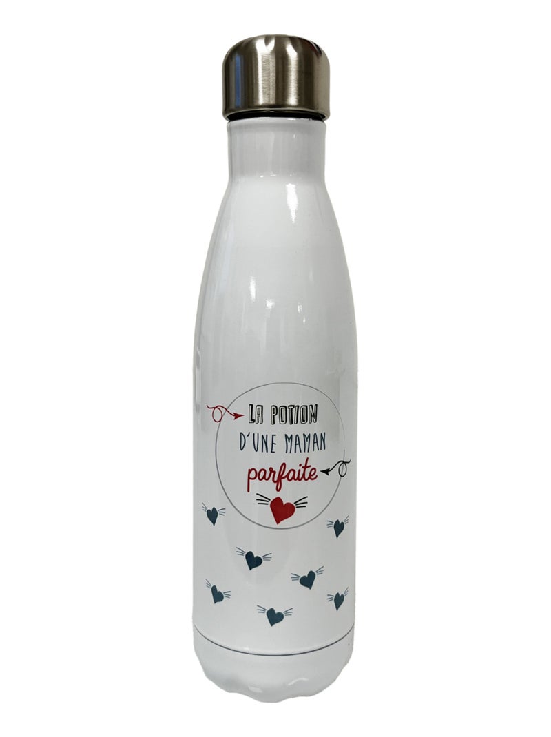 Bouteille isotherme en inox maman parfaite Blanc - Kiabi