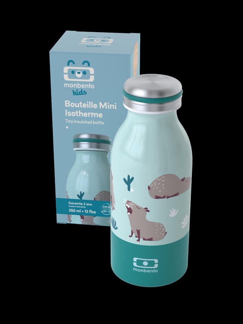 Bouteille D'eau Capybara 540 Ml – Acier Inoxydable – Paille Et Bec Direct – Sangle Réglable – Design Kawaii - 10
