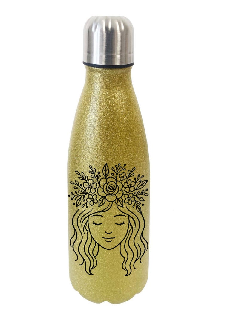 Bouteille isotherme Luna paillettes Or - Kiabi