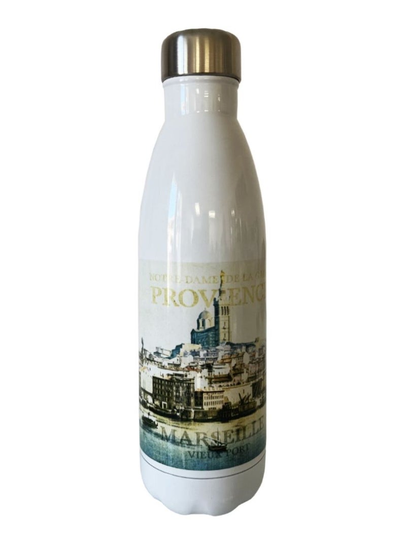 Bouteille Marseille isotherme en inox Blanc - Kiabi