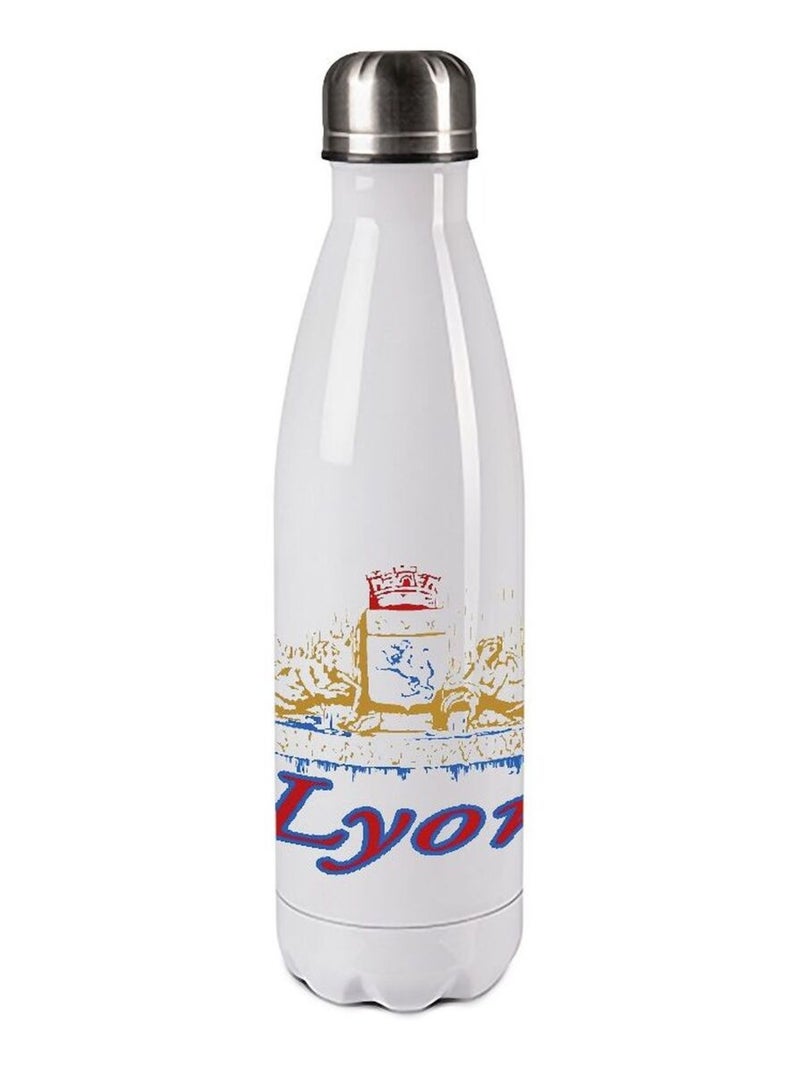Bouteille Thermos en inox Lyon - by Cbkreation Blanc - Kiabi