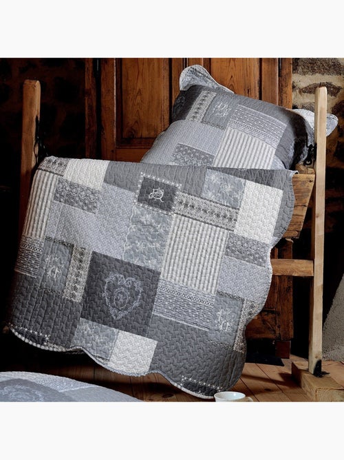 Boutis  avec taie(s) et sac Arkansas gris - Kiabi