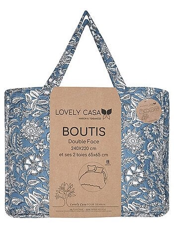 Boutis avec taie(s) et sac Julianne bleu