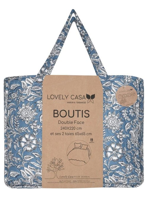 Boutis  avec taie(s) et sac Julianne bleu - Kiabi