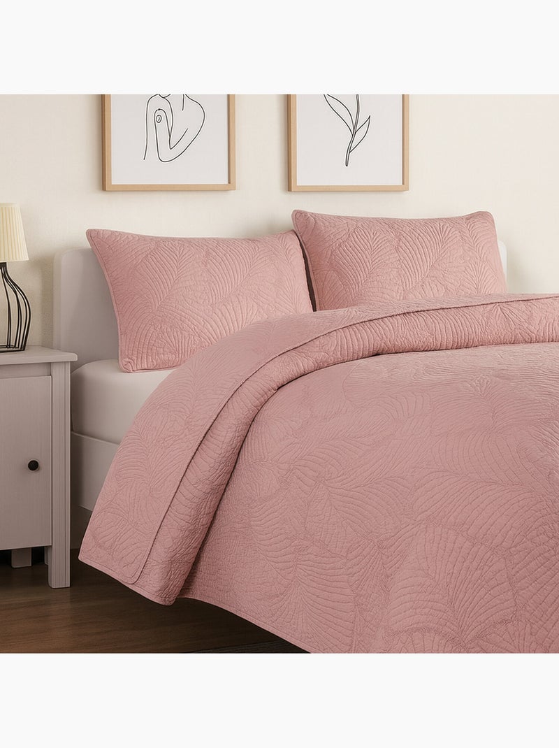 Boutis brode 100%polyester filoa Rose - Kiabi