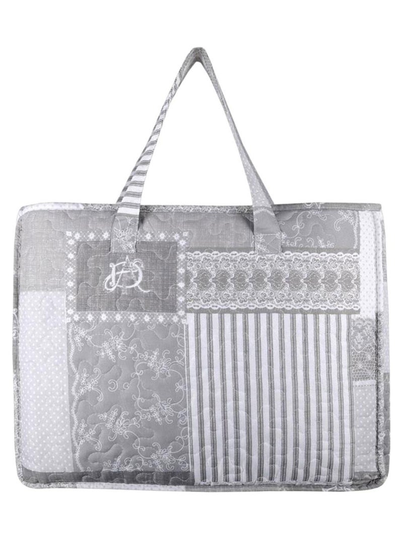 Boutis et Taies avec Imprimé Patchwork Romantique Gris clair - Kiabi