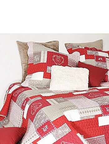 Boutis montagne rouge et gris