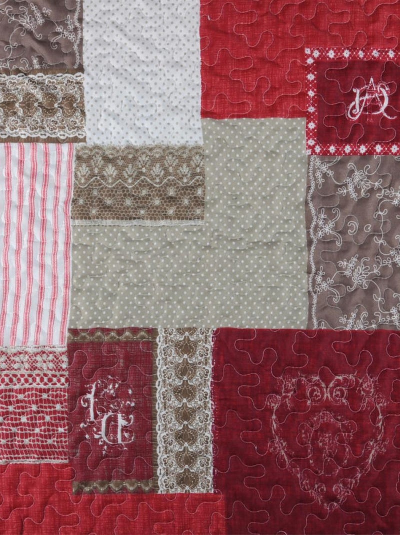 Boutis montagne rouge et gris Rouge - Kiabi