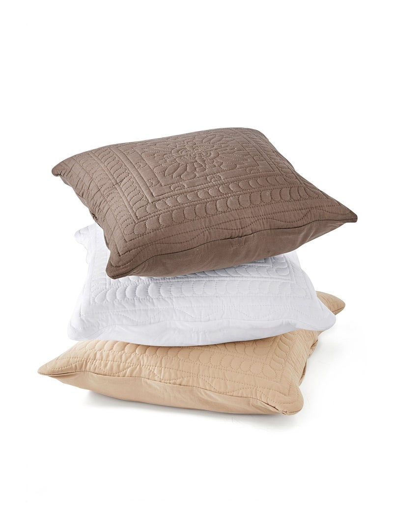 Boutis uni en pur coton - Afibel Taupe - Kiabi